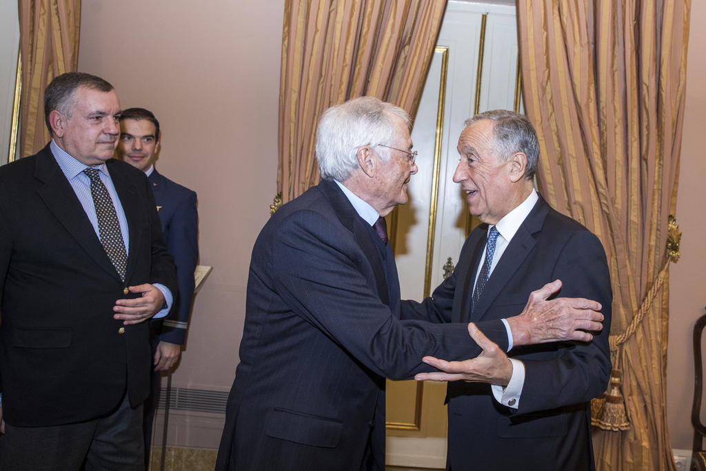 O Presidente da República Portuguesa, Prof. Dr. Marcelo Rebelo de Sousa, com o empresário da Herdade do Esporão, Dr. José Roquette